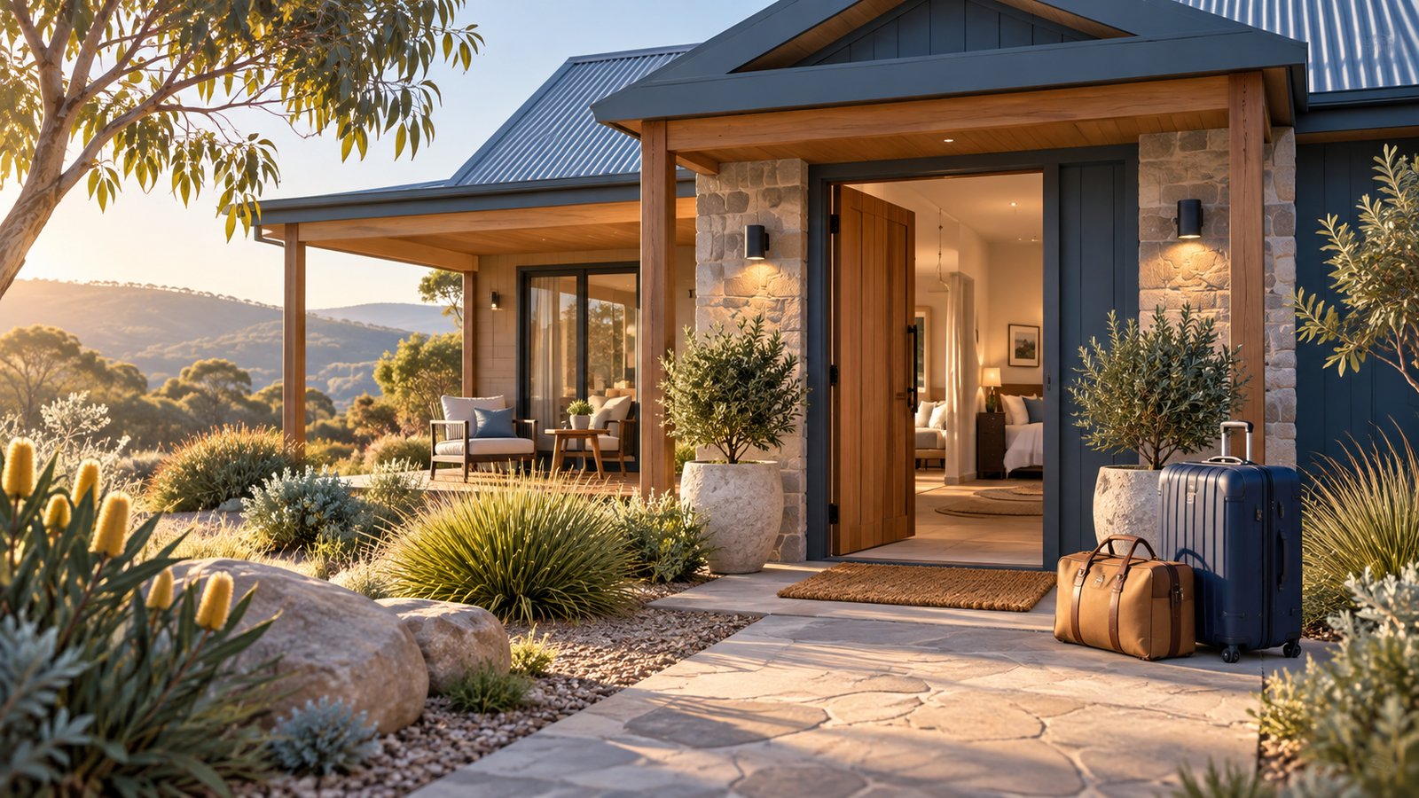 Illustrative Australian visitor accommodation in a regional setting